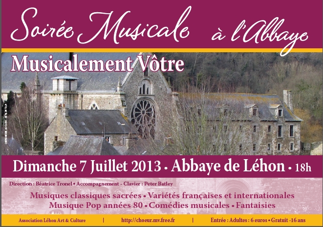 affiche soire musicale  l'abbaye